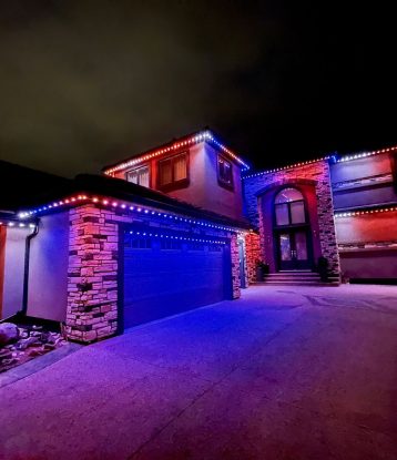 holiday light installation